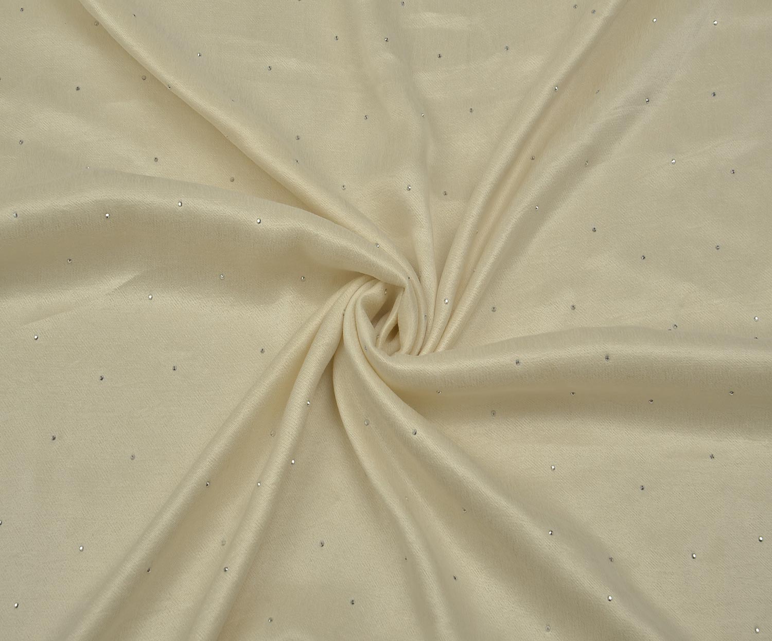 STONED SILK KUPRA FABRIC - CREAM