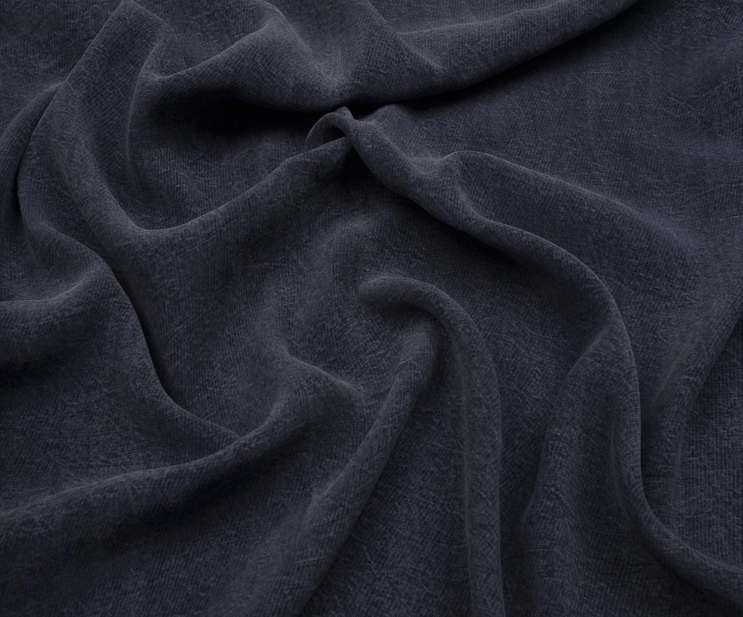 DIAGONAL SILK CUPRA FABRIC - NAVY BLUE