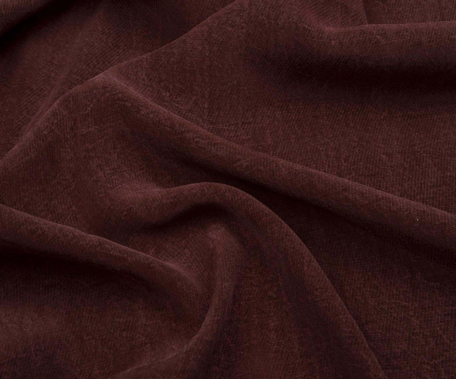 DIAGONAL SILK CUPRA FABRIC - BORDEAUX