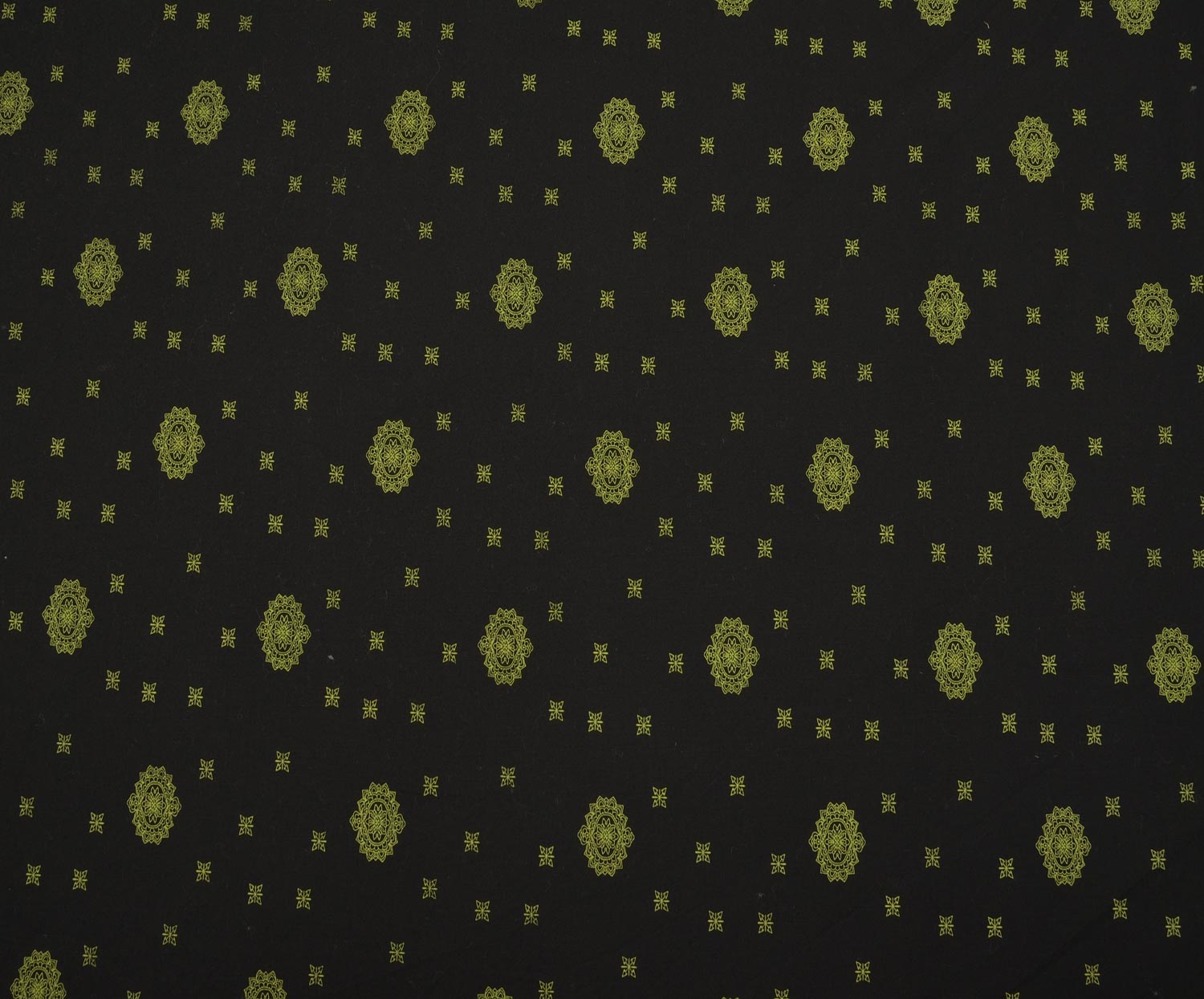 OTTOMAN PATTERN POPLIN FABRIC - BLACK