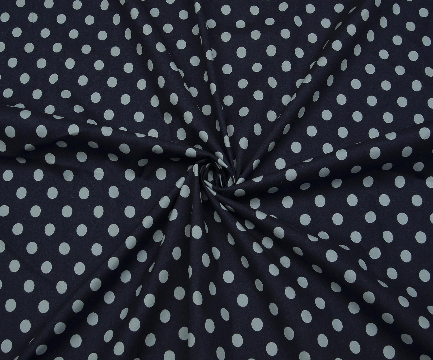 POLKA DOT POPLIN FABRIC - NAVY