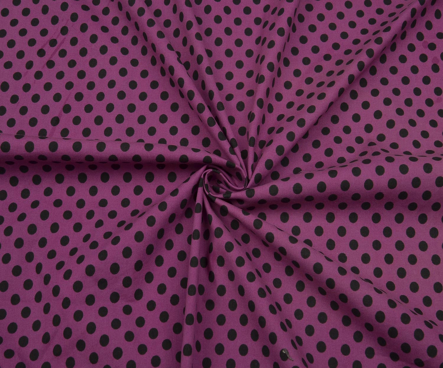 POLKA DOT POPLIN FABRIC - FUCHSIA