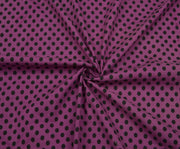 POLKA DOT POPLIN FABRIC - FUCHSIA