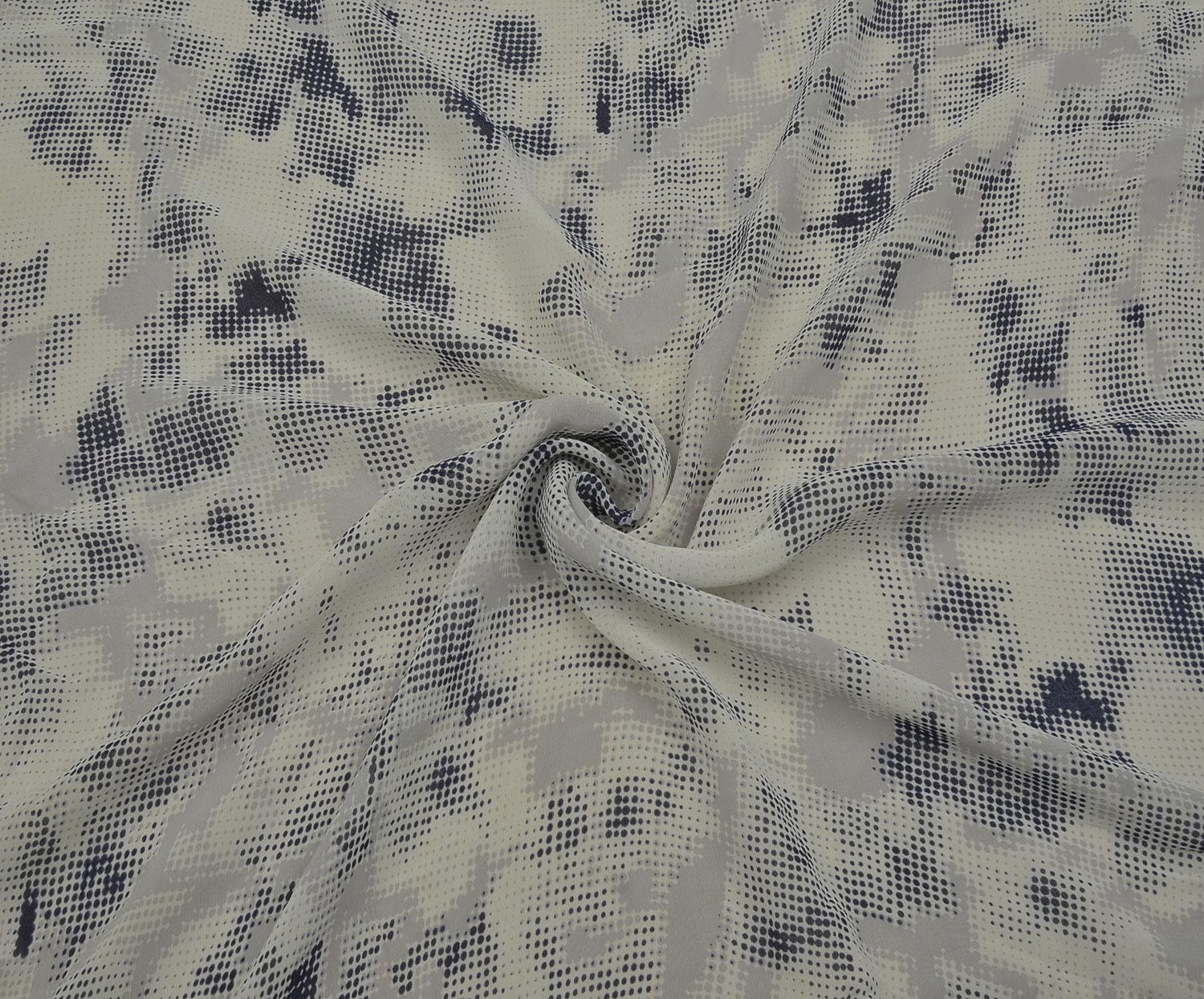 PATTERNED CREPE CHIFFON FABRIC - GREY