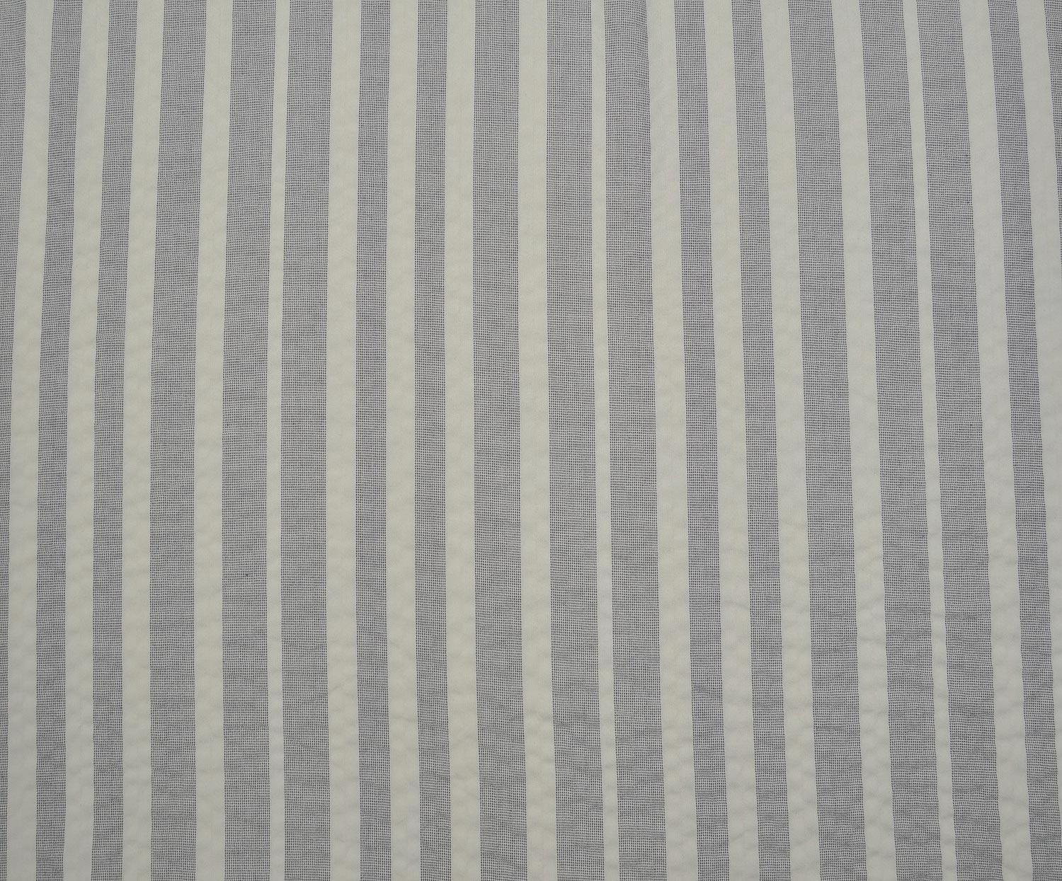 STRIPED EMBOSSED COTTON FABRIC - BLACK