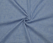LINEN-LOOK COTTON FABRIC - BLUE
