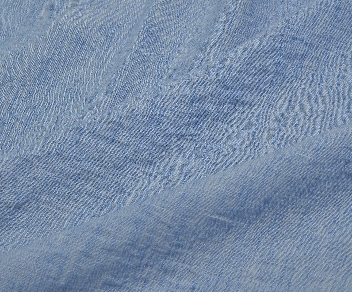 LINEN-LOOK COTTON FABRIC - BLUE