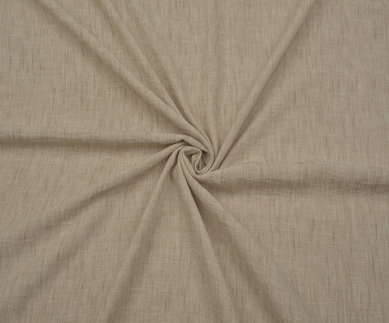 COTTON LINEN-LOOK FABRIC - BEIGE