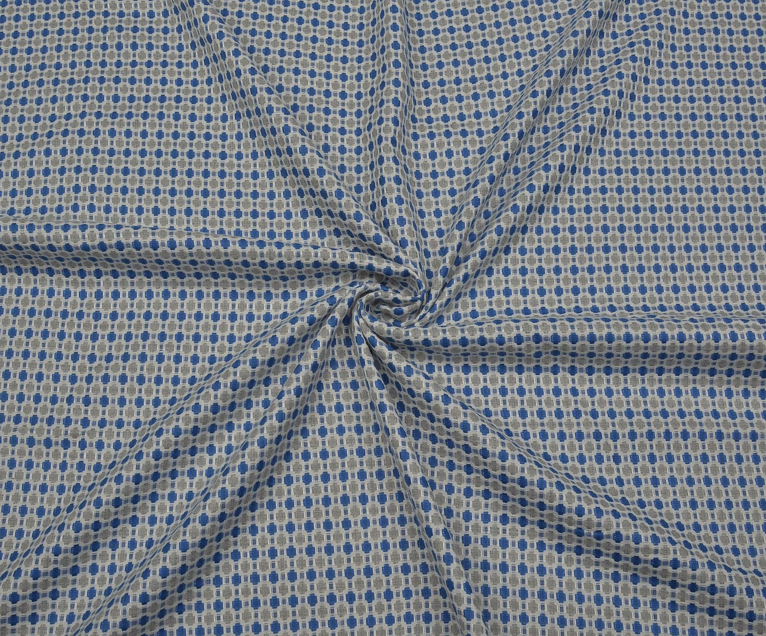 PATTERNED COTTON FABRIC - NAVY