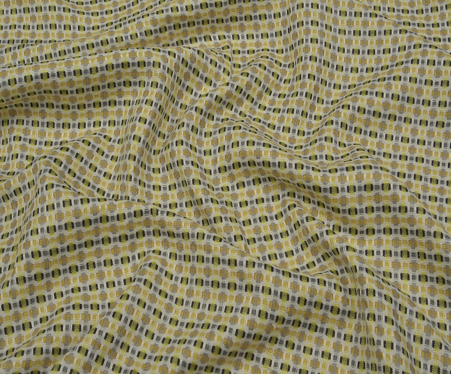 PATTERNED COTTON FABRIC - YELLOW