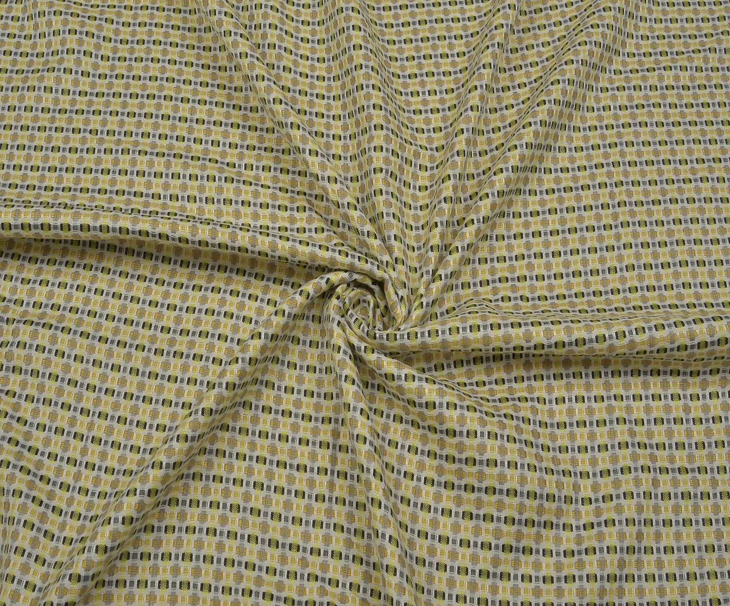PATTERNED COTTON FABRIC - YELLOW