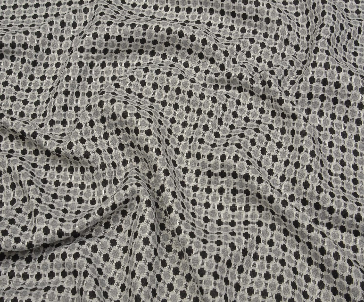 PATTERNED COTTON FABRIC - GREY