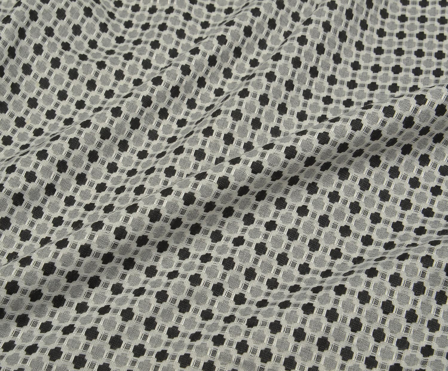PATTERNED COTTON FABRIC - GREY