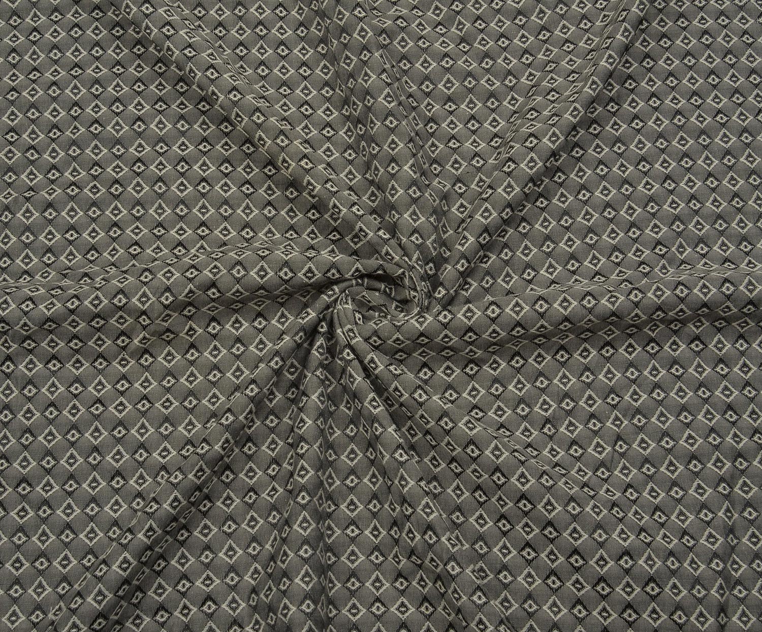 BAKLAVA PATTERN COTTON FABRIC - GREY