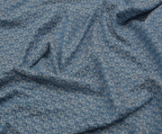 BAKLAVA PATTERN COTTON FABRIC - INDIGO