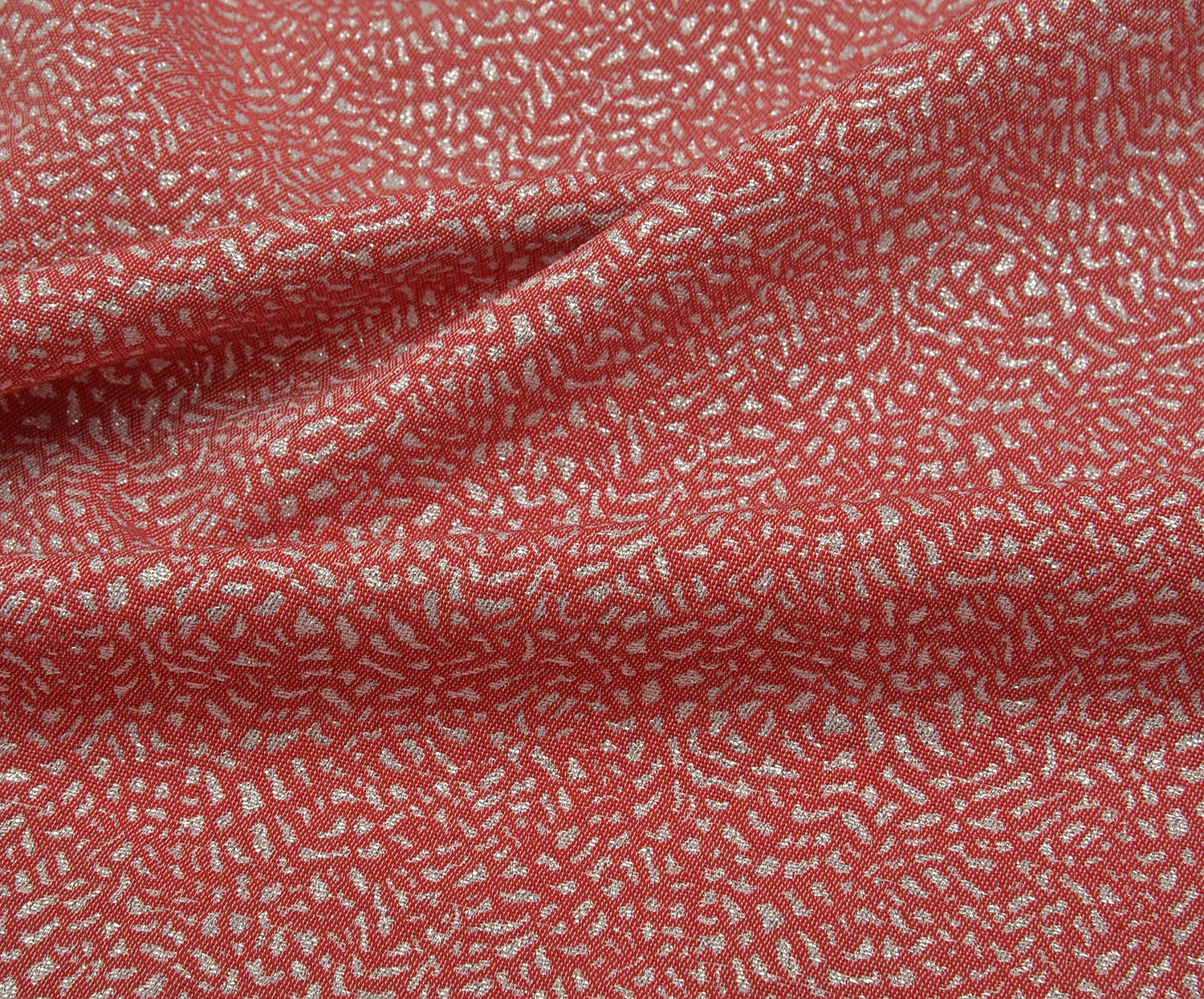 SIM TEXTURED JACQUARD FABRIC - RED