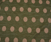 LARGE POLKA DOT JACQUARD FABRIC - KHAKI