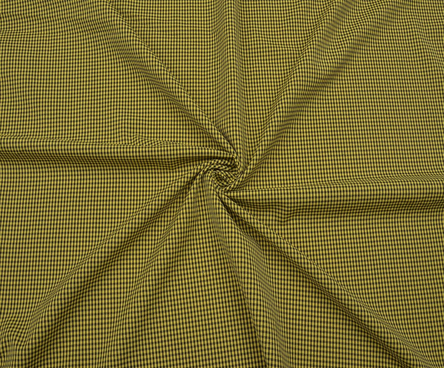 STRETCH GINGHAM FABRIC - YELLOW