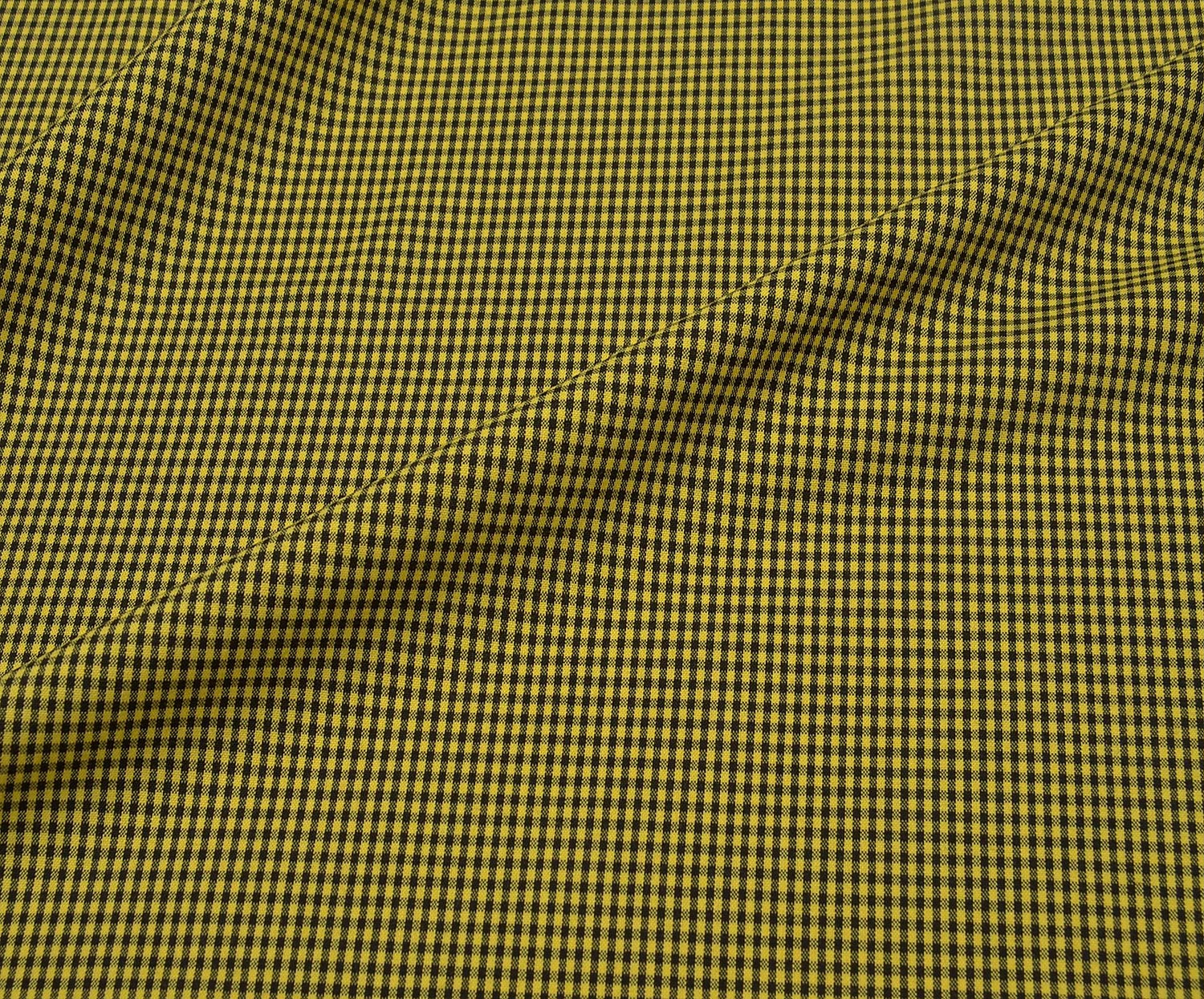 STRETCH GINGHAM FABRIC - YELLOW