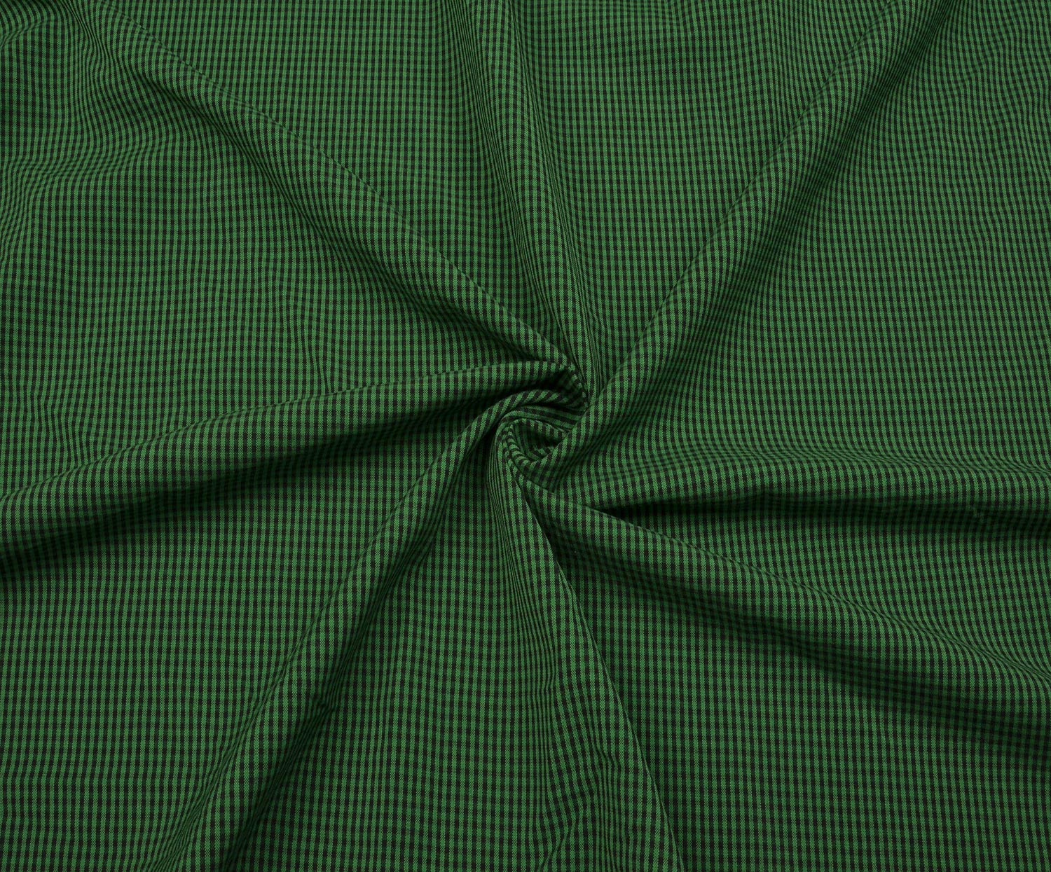 STRETCH GINGHAM FABRIC - GREEN