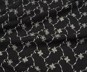 EYELET FABRIC - BLACK