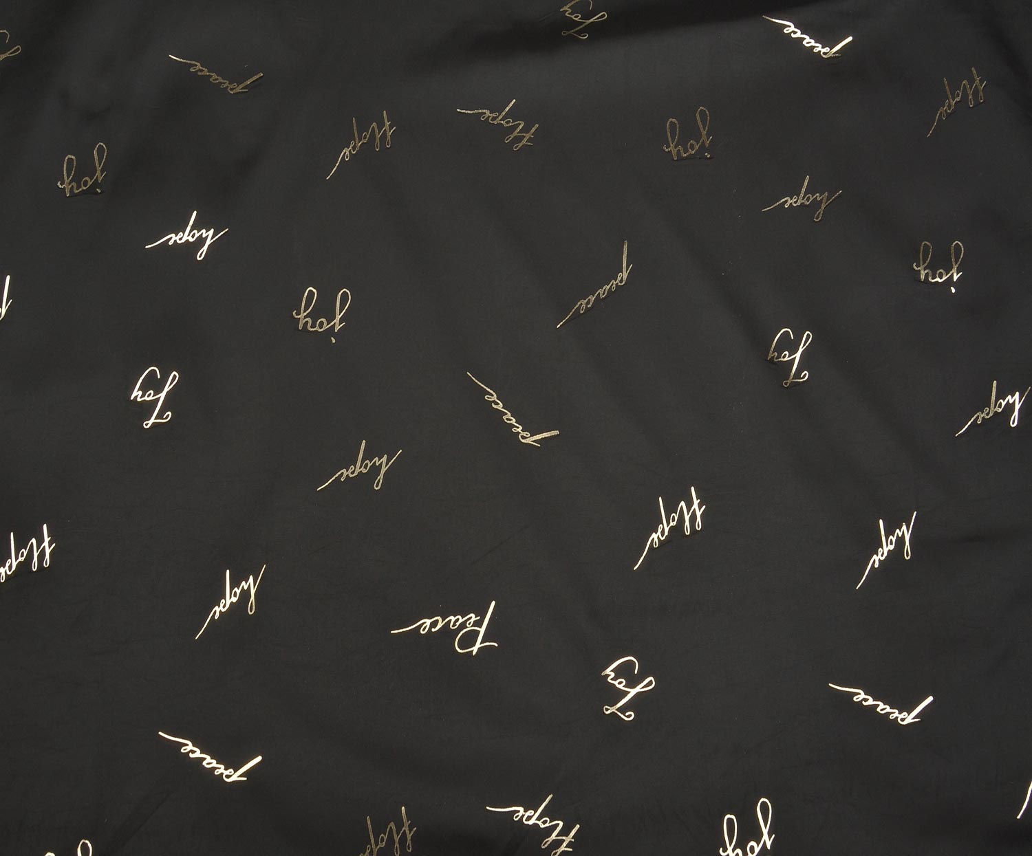 PATTERNED PARACHUTE FABRIC - BLACK