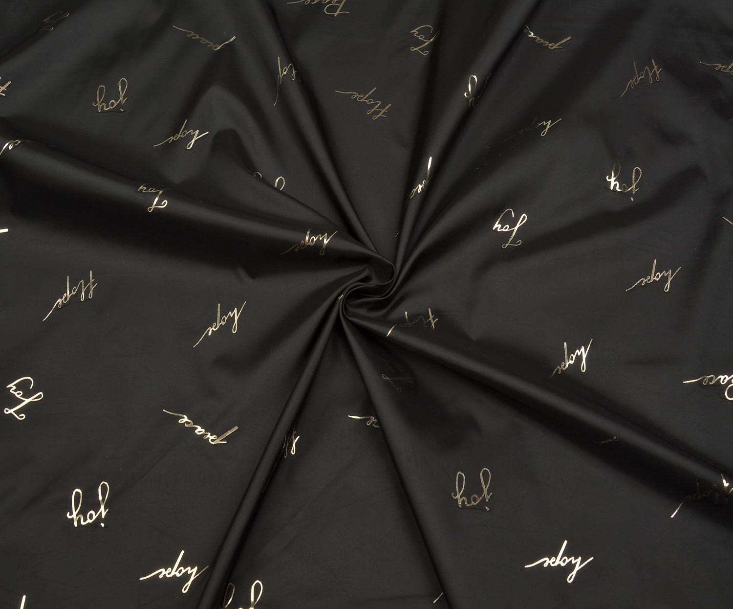 PATTERNED PARACHUTE FABRIC - BLACK