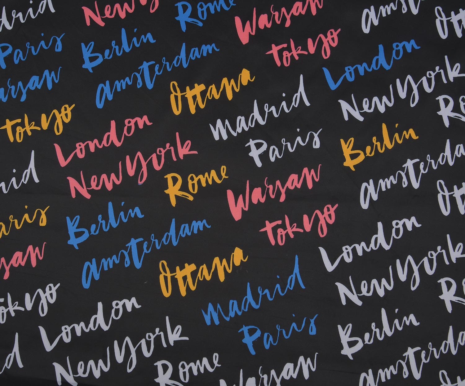 PATTERNED PARACHUTE FABRIC - BLACK