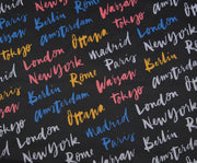 PATTERNED PARACHUTE FABRIC - BLACK