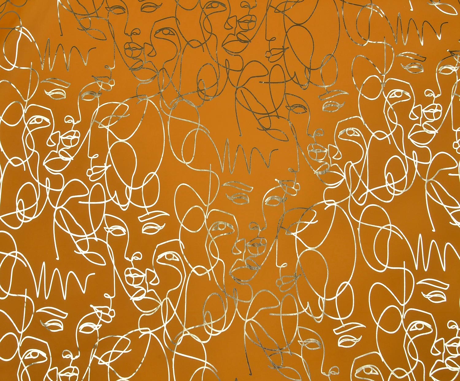 PATTERNED PARACHUTE FABRIC - ORANGE