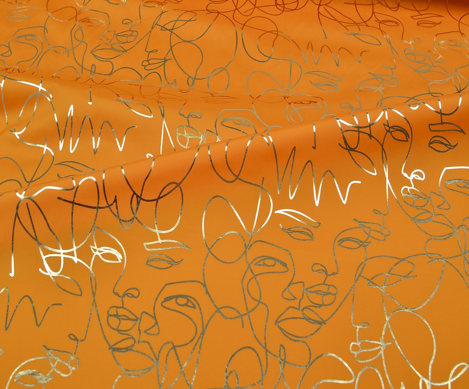 PATTERNED PARACHUTE FABRIC - ORANGE