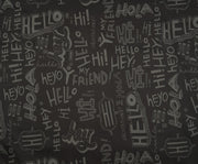PATTERNED PARACHUTE FABRIC - BLACK