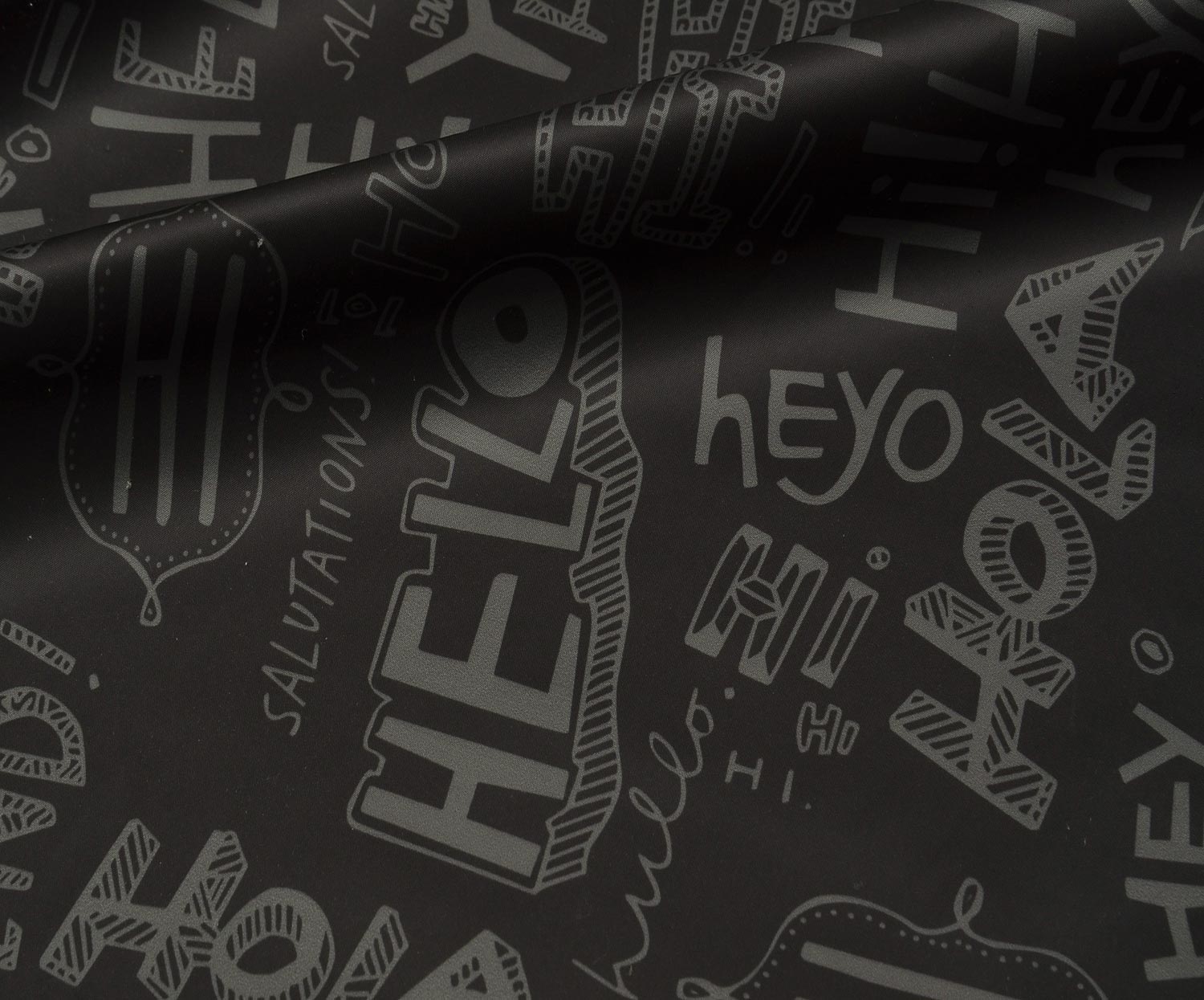 PATTERNED PARACHUTE FABRIC - BLACK