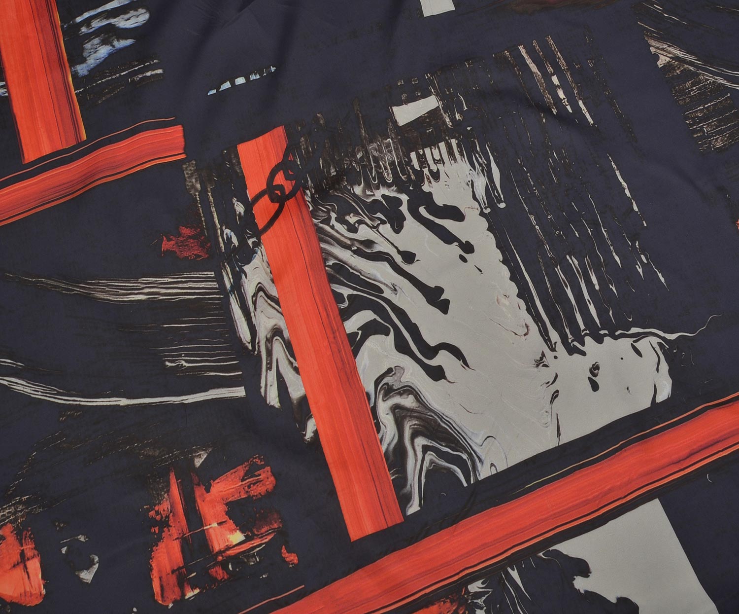 PATTERNED PARACHUTE FABRIC - NAVY