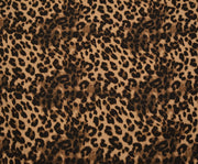 LEOPAR DESENLİ VİSKON KUMAŞ - KAHVE