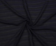 STRIPED VISCOSE FABRIC - NAVY