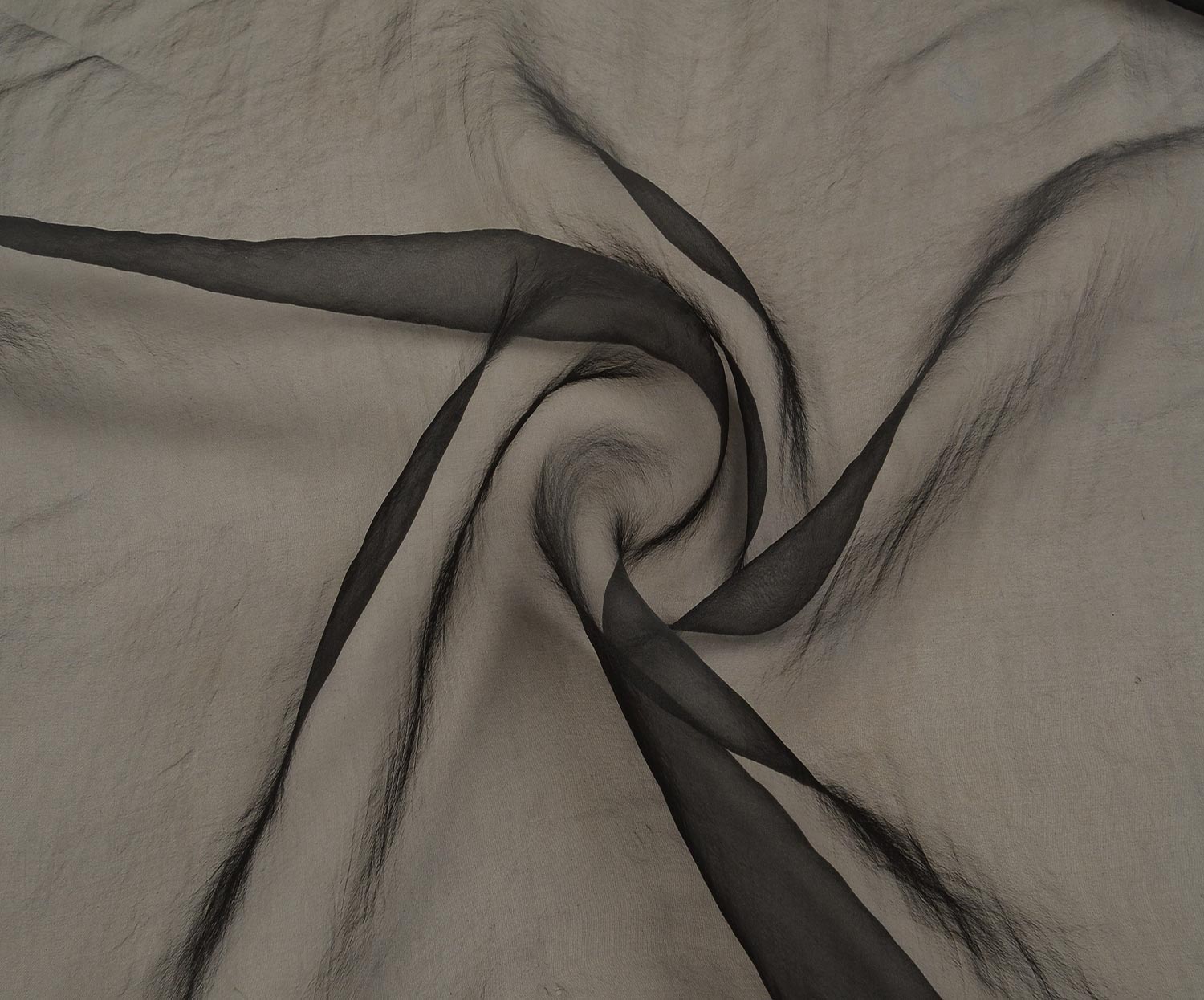 ORGANZA CHIFFON FABRIC - BLACK