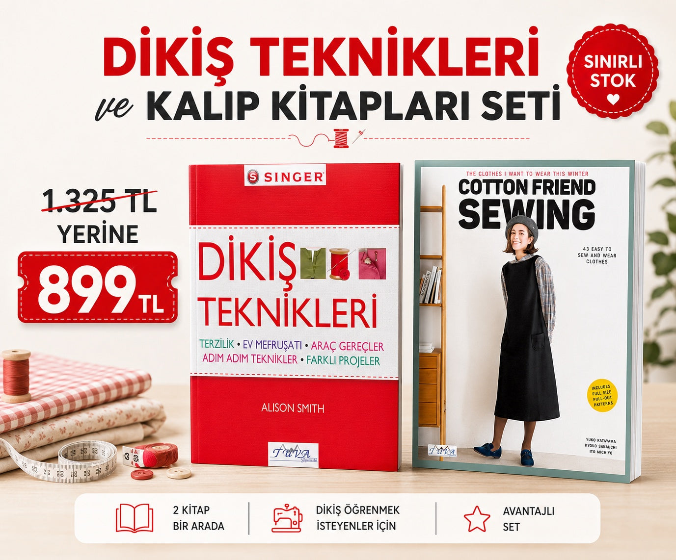 DİKİŞ TEKNİKLERİ VE KALIP KİTAPLARI SETİ