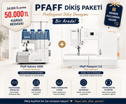 PFAFF PASSPORT VE ADMIRE OVERLOK MAKİNE SETİ