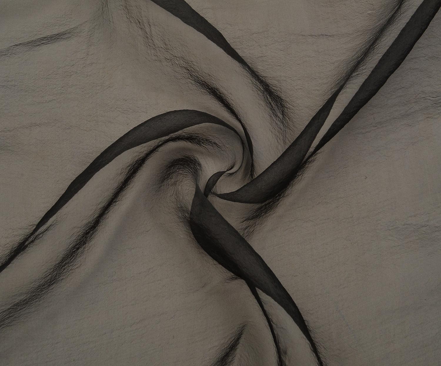 ORGANZA CHIFFON FABRIC - BLACK