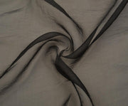 ORGANZA CHIFFON FABRIC - BLACK