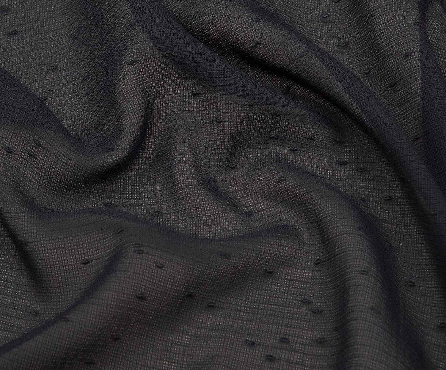 PATTERNED THIN VISCOSE FABRIC - NAVY