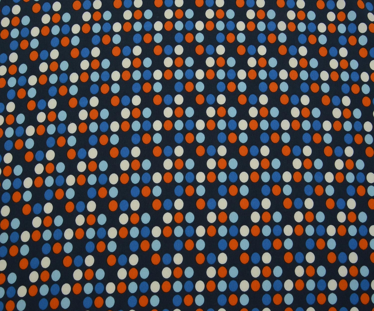 POLKA DOT CREPE FABRIC - NAVY