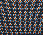 POLKA DOT PATTERNED CREPE FABRIC - NAVY BLUE