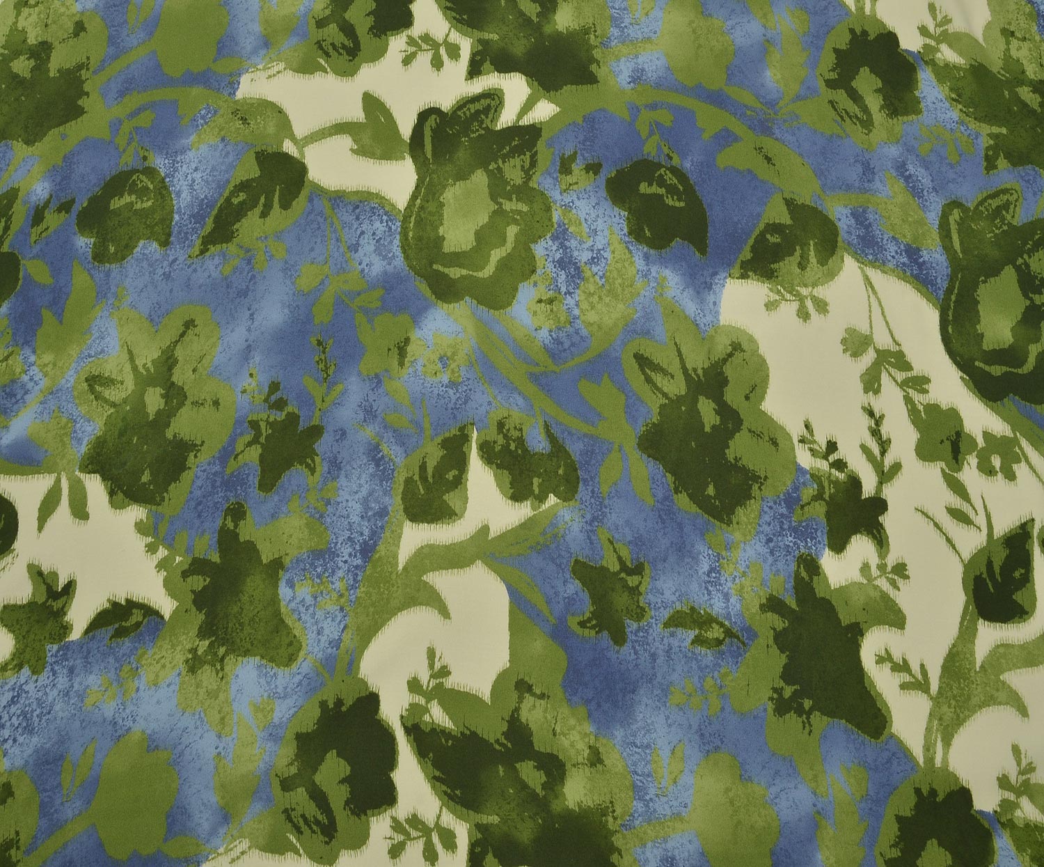 PATTERNED COTTON FABRIC - GREEN