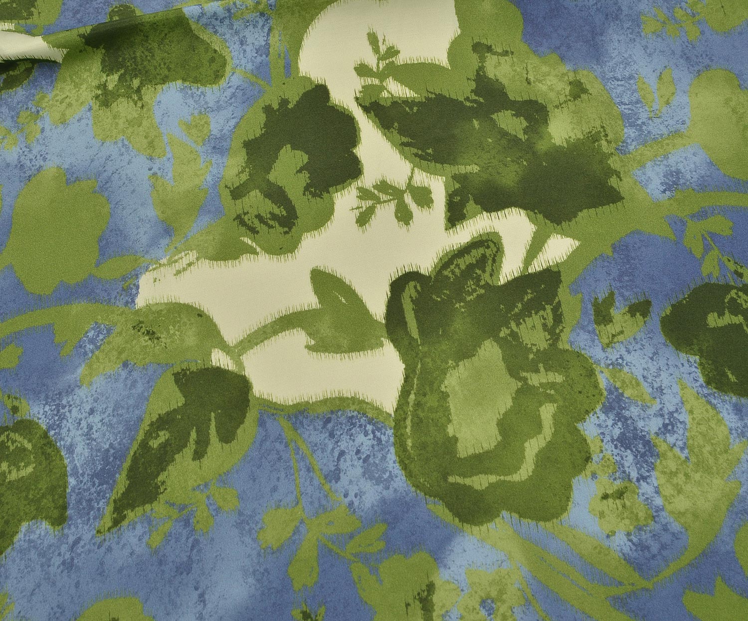 PATTERNED COTTON FABRIC - GREEN