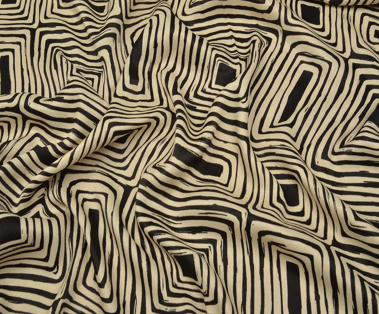 VISCOSE SATIN FABRIC - CREAM