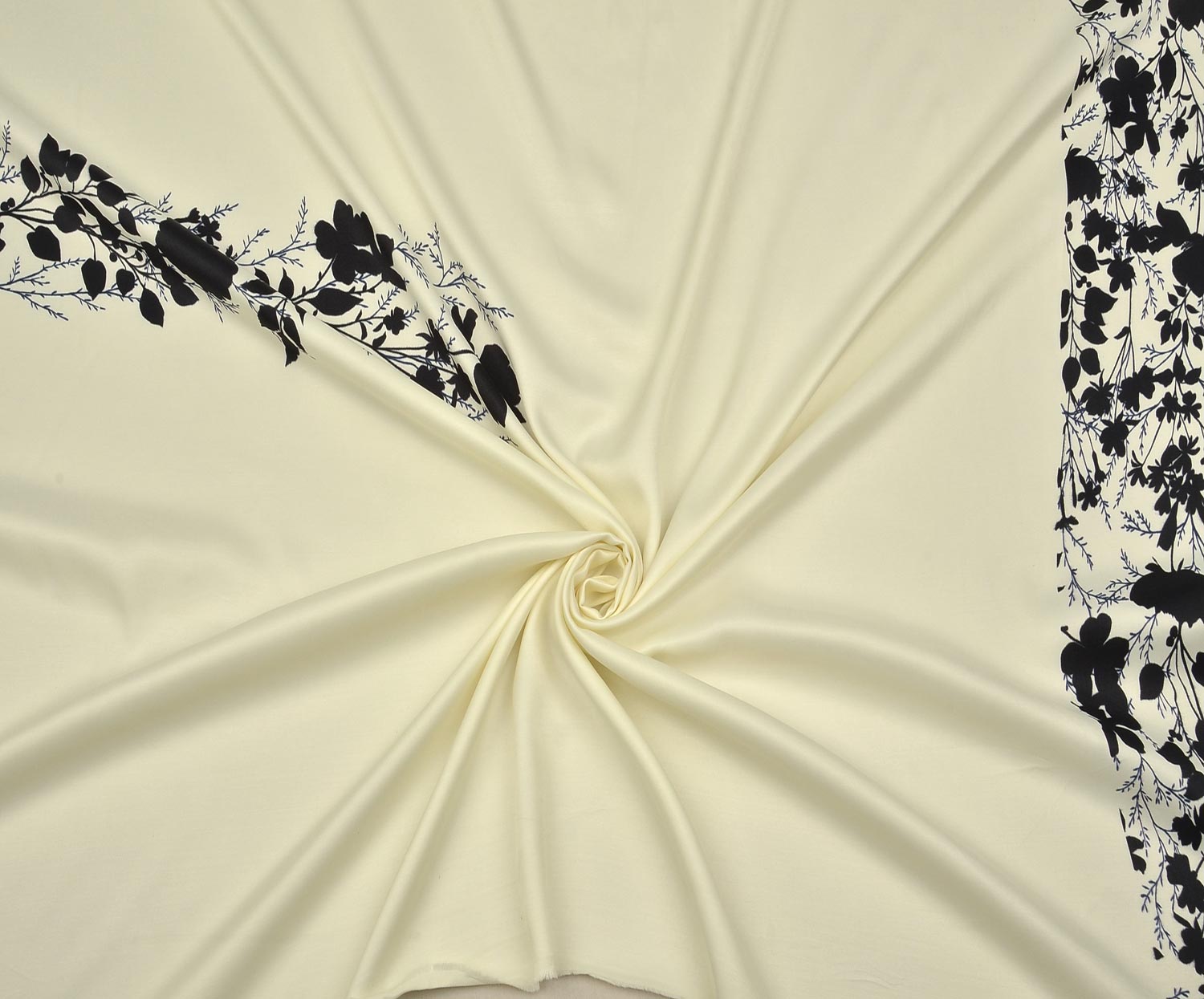 VISCOSE SATIN FABRIC - ECRU