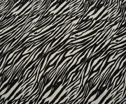 ZEBRA PRINT MOROCCAN CREPE FABRIC - BLACK