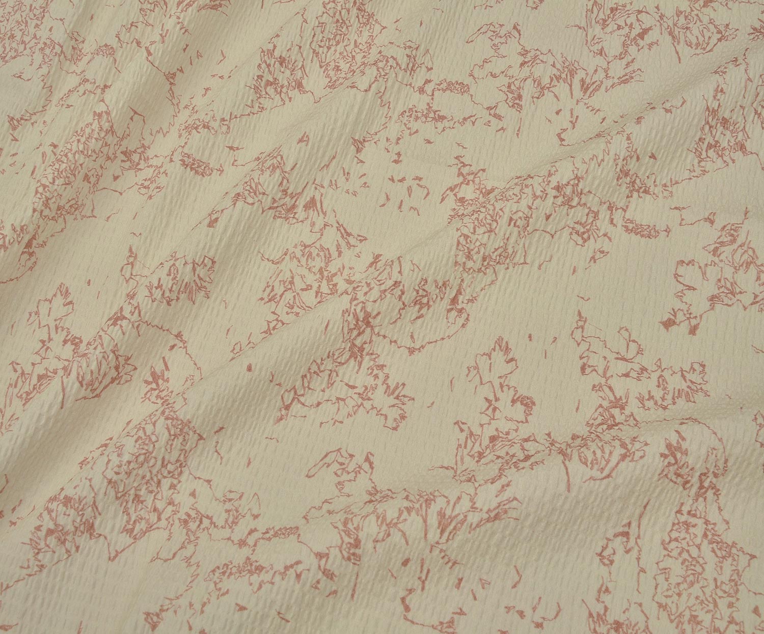 PATTERNED COTTON FABRIC - CREAM